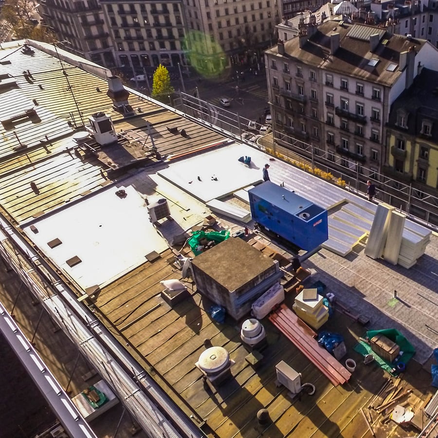 Chantier Rossique dans le quartier de Rive